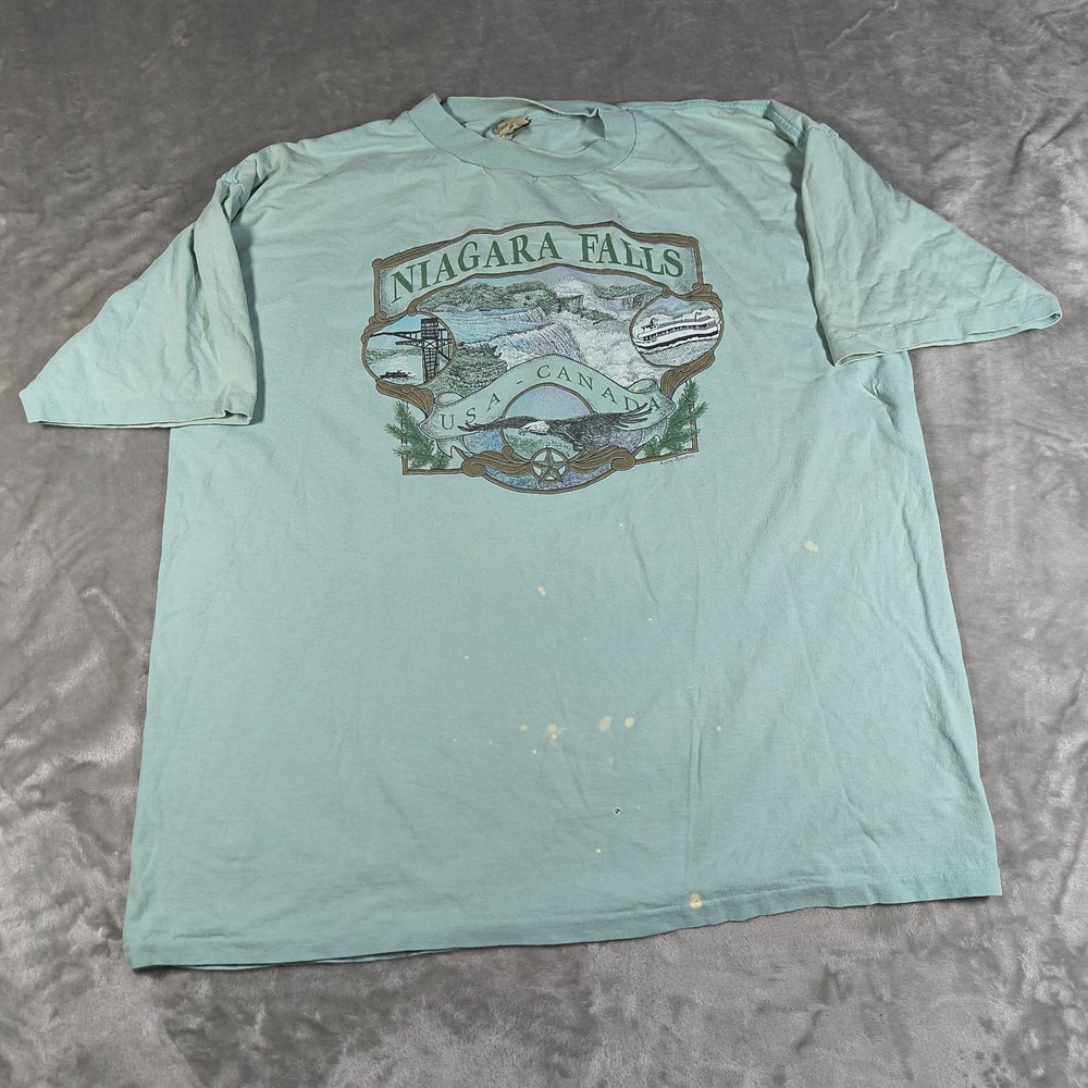 Vintage Niagra Falls Shirt Mens XXL Single Stitch Made USA Canada Distressed